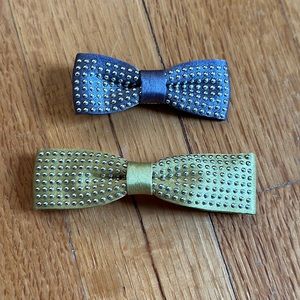 Studded Bow Barettes